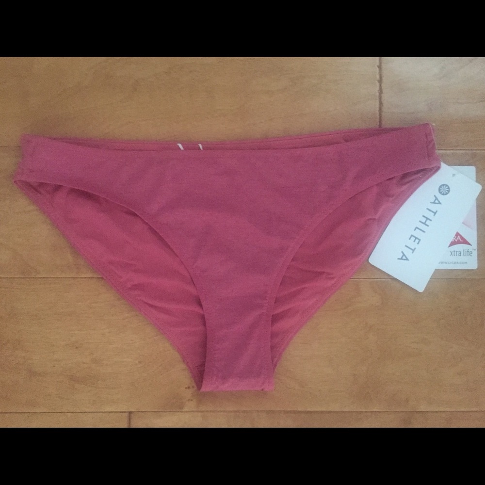 NWT Athleta pink bikini bottoms Sz Small